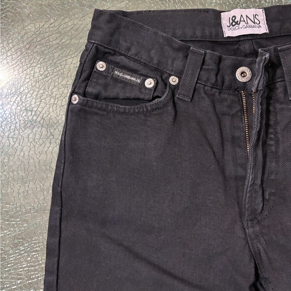 Dolce & Gabbana J&eans Ittierre Spa 90s High Waist Black Straight Leg - Picture 4 of 8